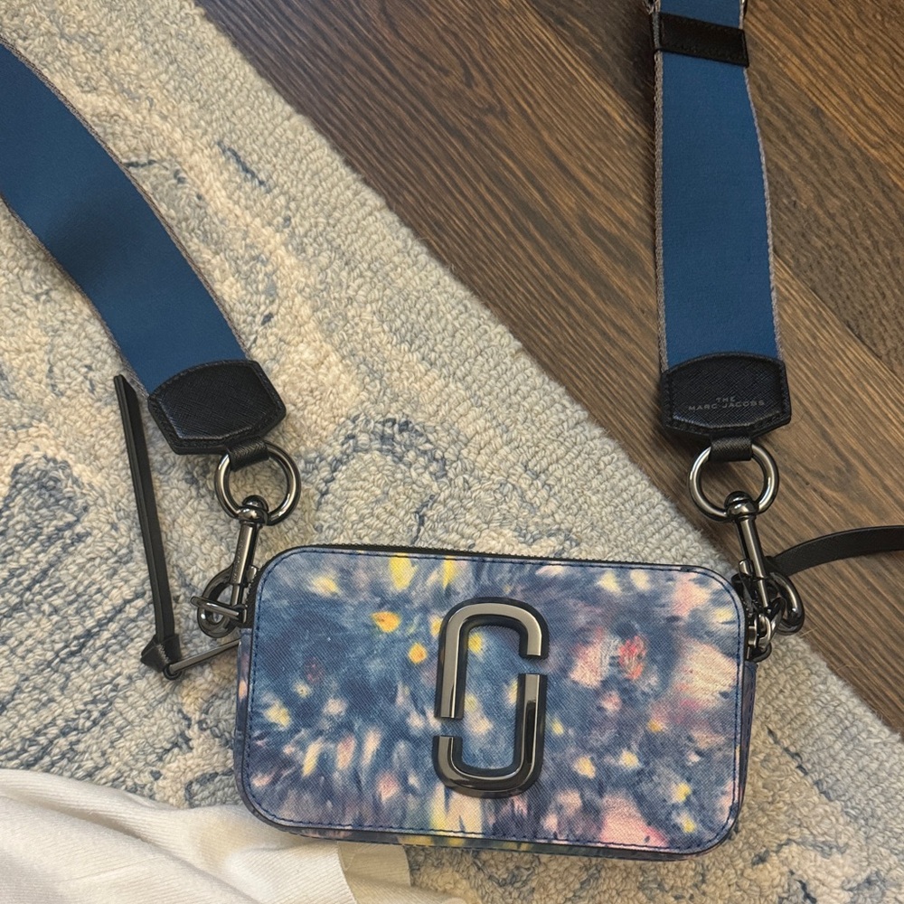 Marc Jacobs Blue and Yellow Tie-Dye Crossbody
